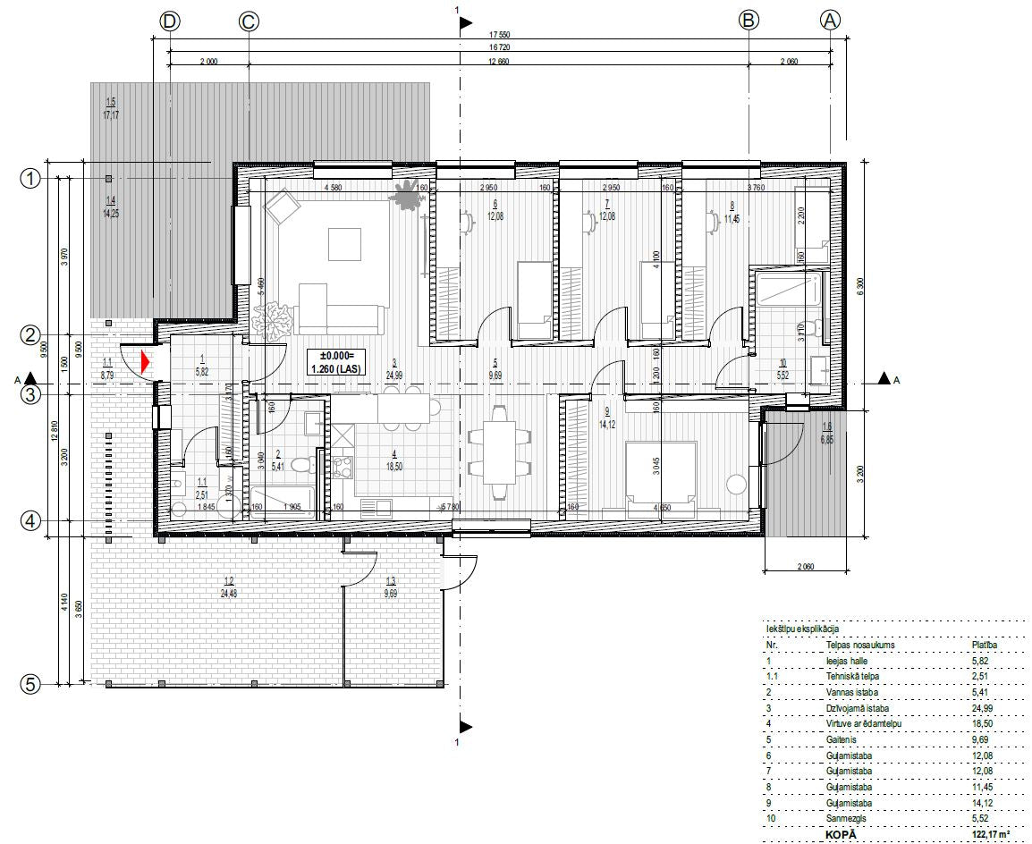 Vienstāva māja 122m²